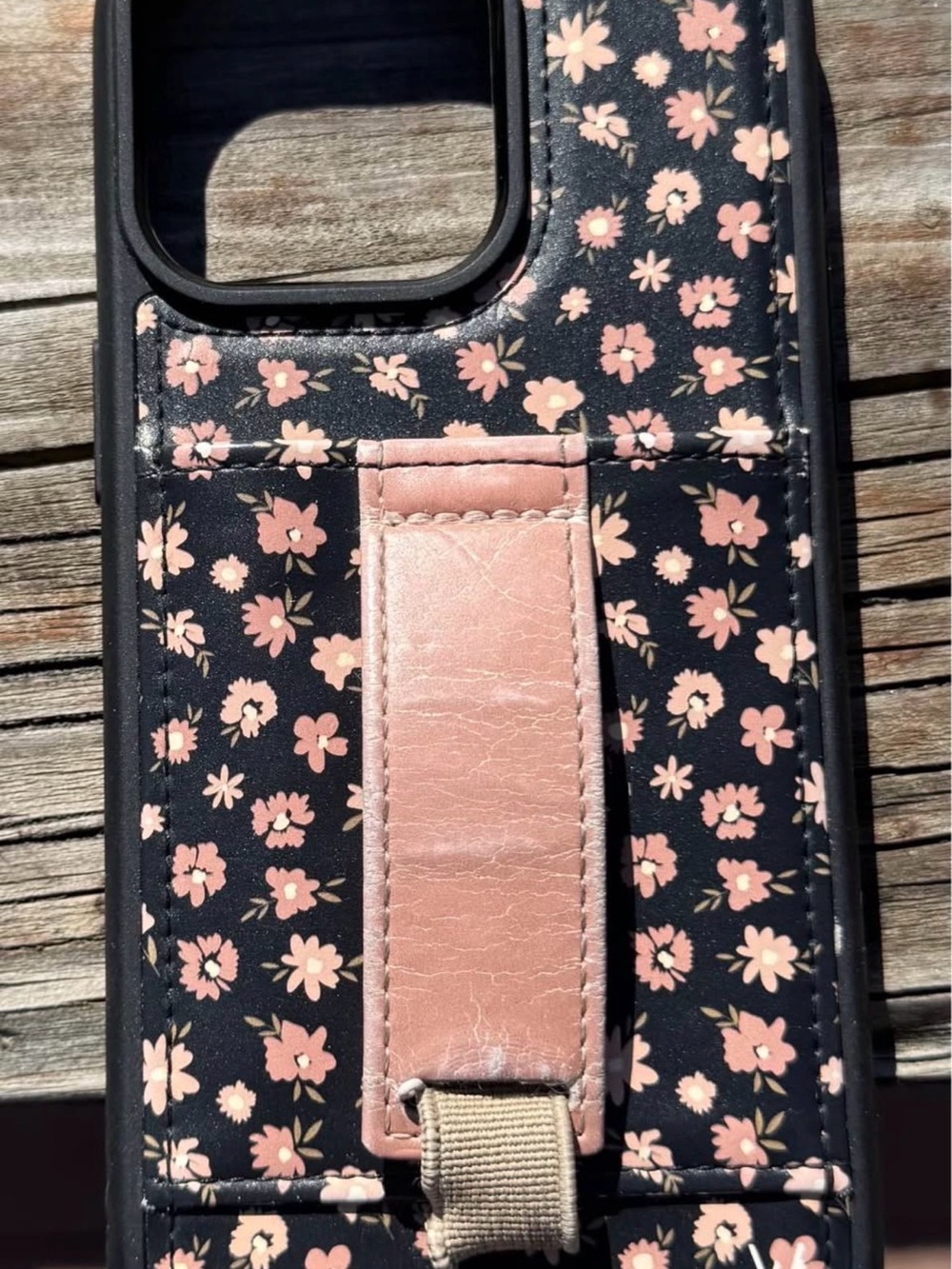 Pink Floral Hand Strap Phone Case - Walli